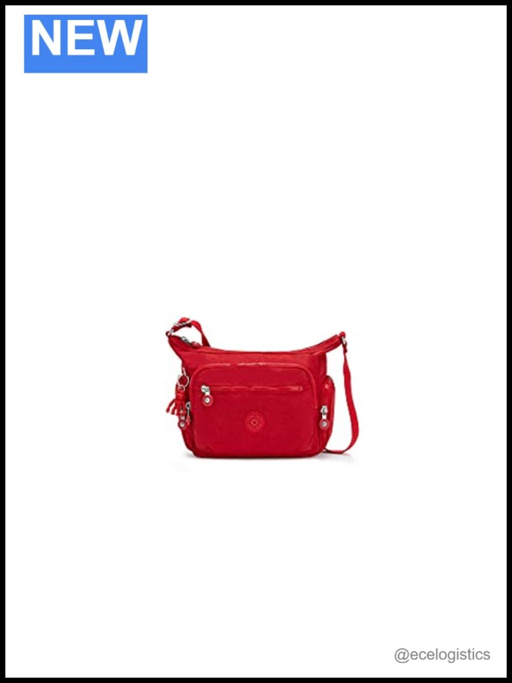 Kipling Gabbie S Small Crossbody Nylon Messenger Bag 5 Pockets Water Resistant